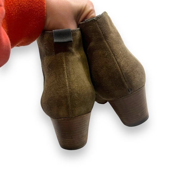 AQUATALIA Women's Suede Made in Italy Army Green Ankle Boots Sz 8.5 - Picture 4 of 8